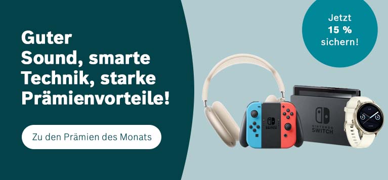 Banner für die Prämie im Monat September